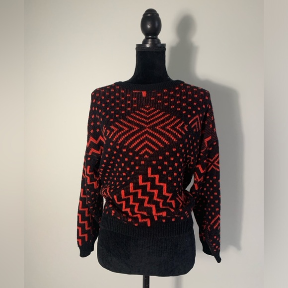 Vintage Grandpa Knit Pattern Sweater Women’s S / M - Picture 2 of 7